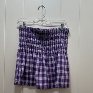 Purple Palaka Strapless top